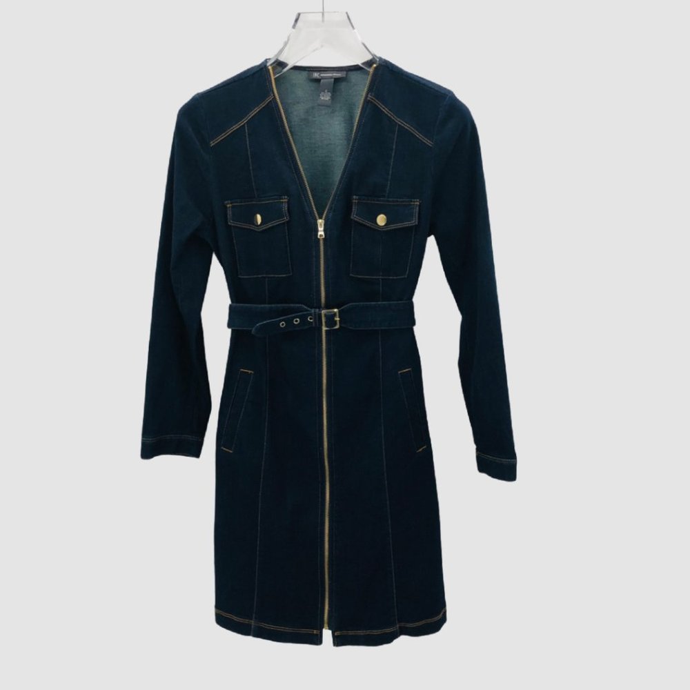 INC International Concepts Long Sleeve Denim Dress Size 2
